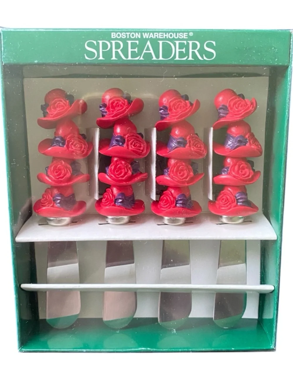 Red Hat Society Ladies Boston Warehouse Spreaders Vintage 1999 Appetizers NEW